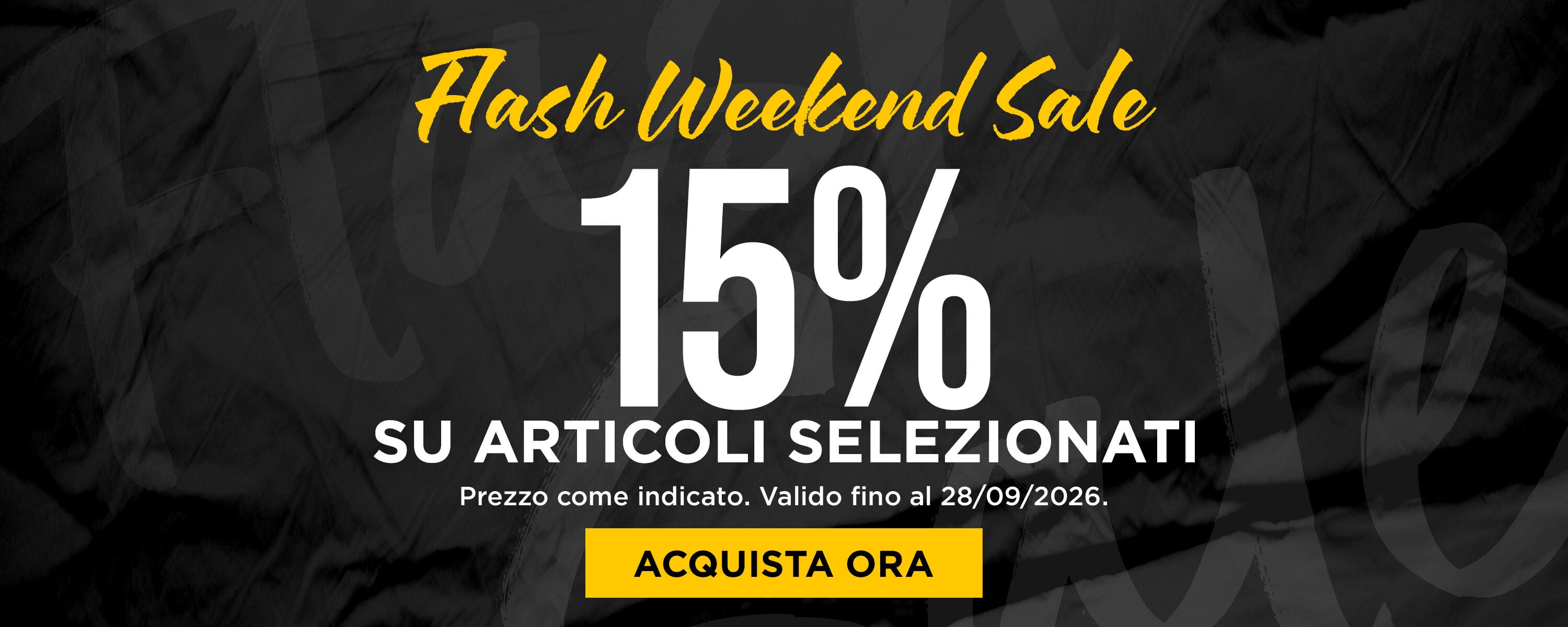 Flash Weekend Sale
